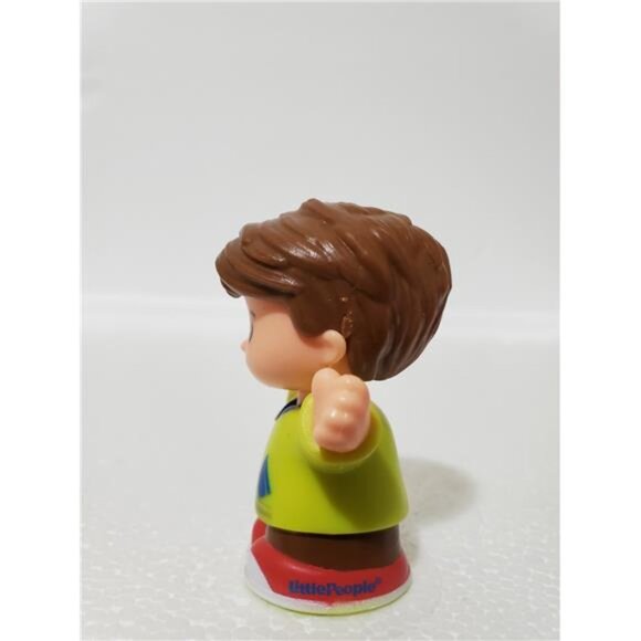 Fisher-Price Little People Boy w/ Backpack Green Jacket Red Shoes Figure Toy Use - Picture 3 of 6
